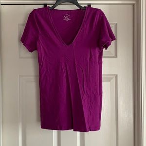 Magenta V Neck Shirt